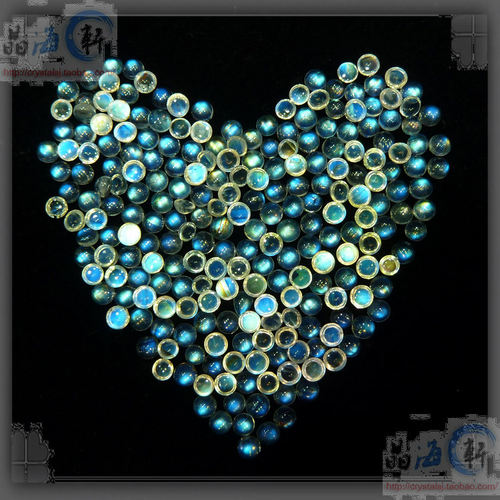 天然冰种玻璃体戒面月光石裸石