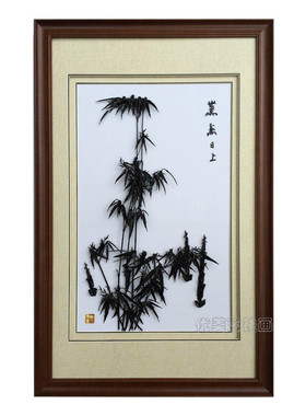 芜湖铁画徽韵竹彩色梅花非遗手工安徽特色礼物家居装饰可加字