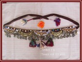 美国部落融合风哥特部落肚皮舞腰带丝绒条式 腰封BS31