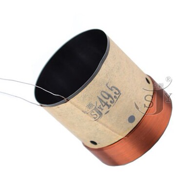 竞颖配件49.5芯BASV四层圆线低音喇叭线圈 49.5四层黑铝低音音圈