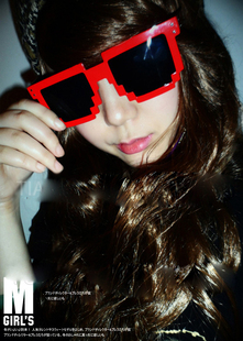 鹿晗同款墨镜谢霆锋街拍派对太阳镜马赛克ins复古男女太阳眼镜