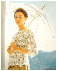 优雅定制 韩版手工勾花镂空七分袖圆领套衫 针织衫女装0802