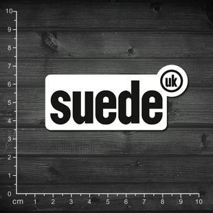 发10张英伦摇滚 Suede 山羊皮 笔记本贴纸 乐队 防水 旅行箱贴纸