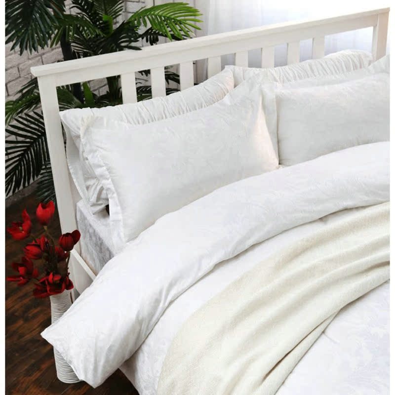 意大利原单 进口  800tc埃及长绒棉贡缎提花四件套 加大美式床品