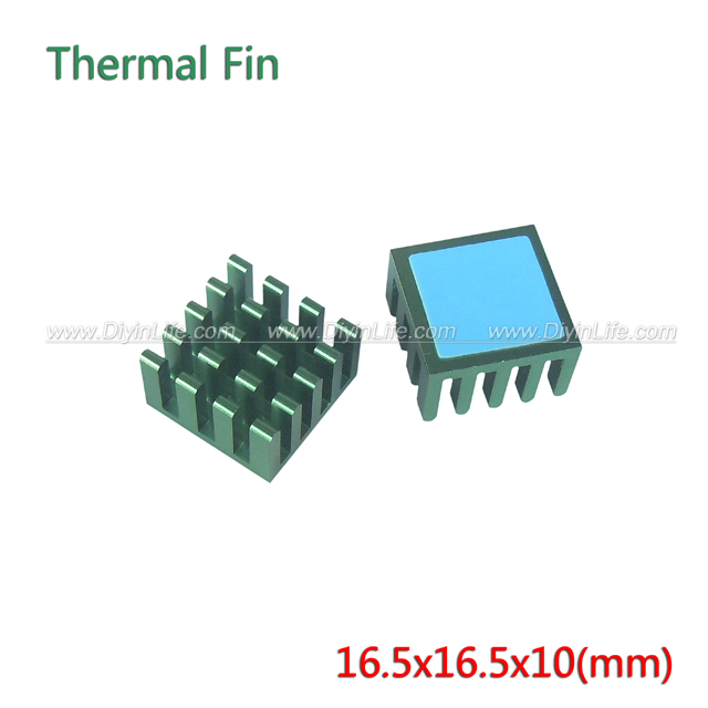 绿色 工业级小型优质散热片 DIY散热辅助配件 16.5*16.5*10(mm)