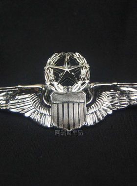 亮银 飞行章 USAF 飞行员胸章 技能章 徽章
