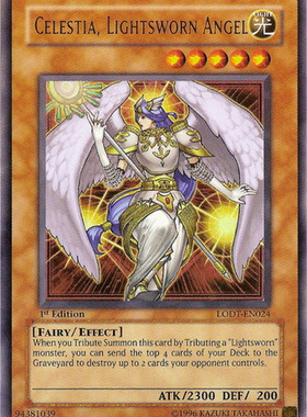 游戏王 美版 正版 - 光道天使 基路伯 Celestia/金闪/LODT