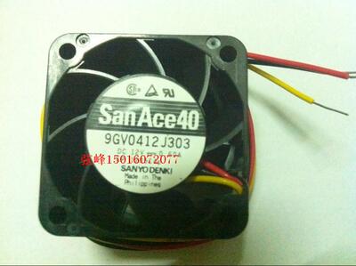 三洋SANYO 9GV0412J303 12V 0.60A 4028 4CM 四三线 风扇0.84A
