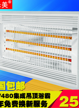 300x450/480/484 500集成吊顶超薄 黄金管浴霸 碳纤维光波取暖器