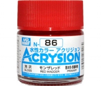 MR.HOBBY/郡仕 N86 茜红色(跑车红色) ACRYSION系10ml水性模型油