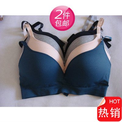 热销日单大码无痕聚拢无钢托文胸 运动生理期孕期内衣