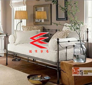厂家厂欧式铁艺沙发椅 沙发 田园风格g休闲椅 铁艺贵妃椅 沙发床1
