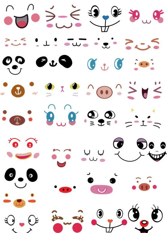 可爱q版动漫画手绘涂鸦搞怪表情ps笔刷 psd彩图表情素材集p5