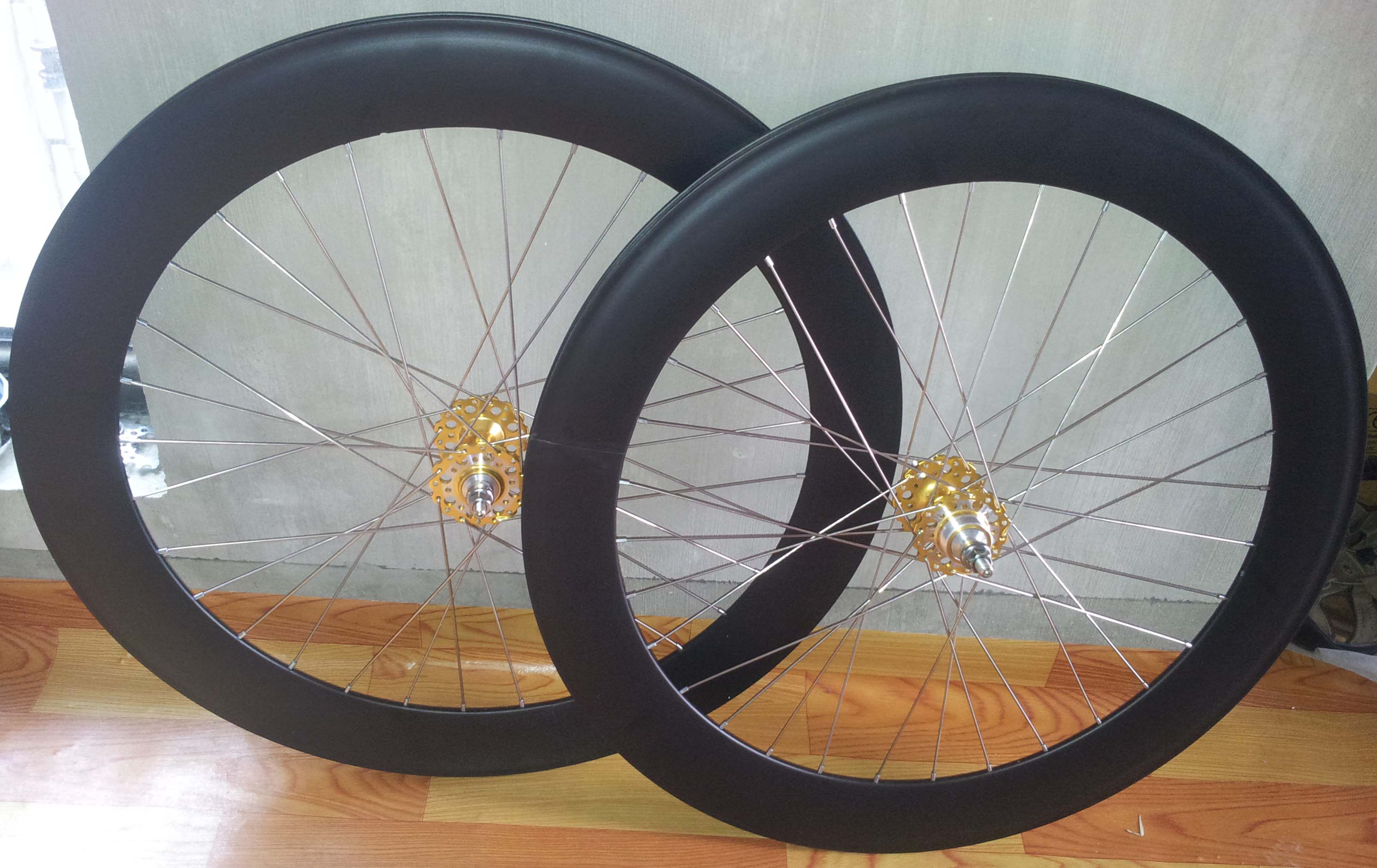 精编DIY死飞轮组 前后轮 久裕轴承四培林花鼓43mm 70mm 刀圈 刀圈