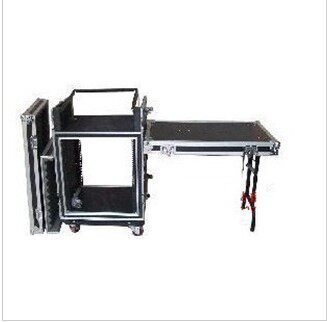 12U+4U三门带工作台航空箱机柜总16U音响机柜专业功放箱 防震箱