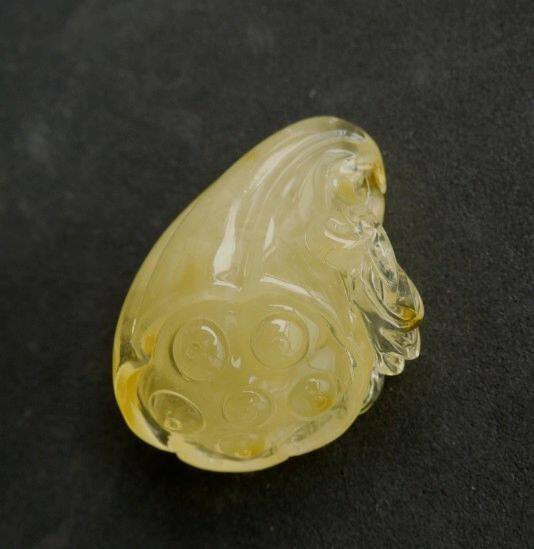 老蜜蜡花朵吊坠原石项链天然琥珀