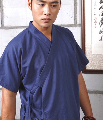 慈缘棉麻布衣--禅修/居士服/瑜伽 天然苎麻汉服YMXS013