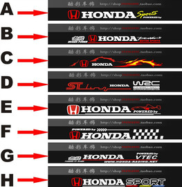 适用于本田车贴前挡贴纸思域锋范雅阁飞度CRV改装后档玻璃装饰贴