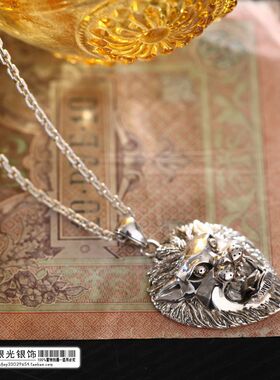 【舞银光◎泰国925银】925银★鬼面 狮面 吊坠/项坠