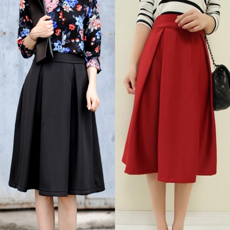 2019秋季中長裙西裝裙複古中裙高腰大百褶上班半身裙 大擺傘裙女在類目 女裝/女士精品, 半身裙中 - 來自Buy2taobao.com提供專業的淘寶代購服務