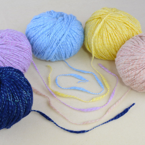 秋冬filofilu大肚纱羊毛线中粗线金银丝花色线手编围巾线大衣外套