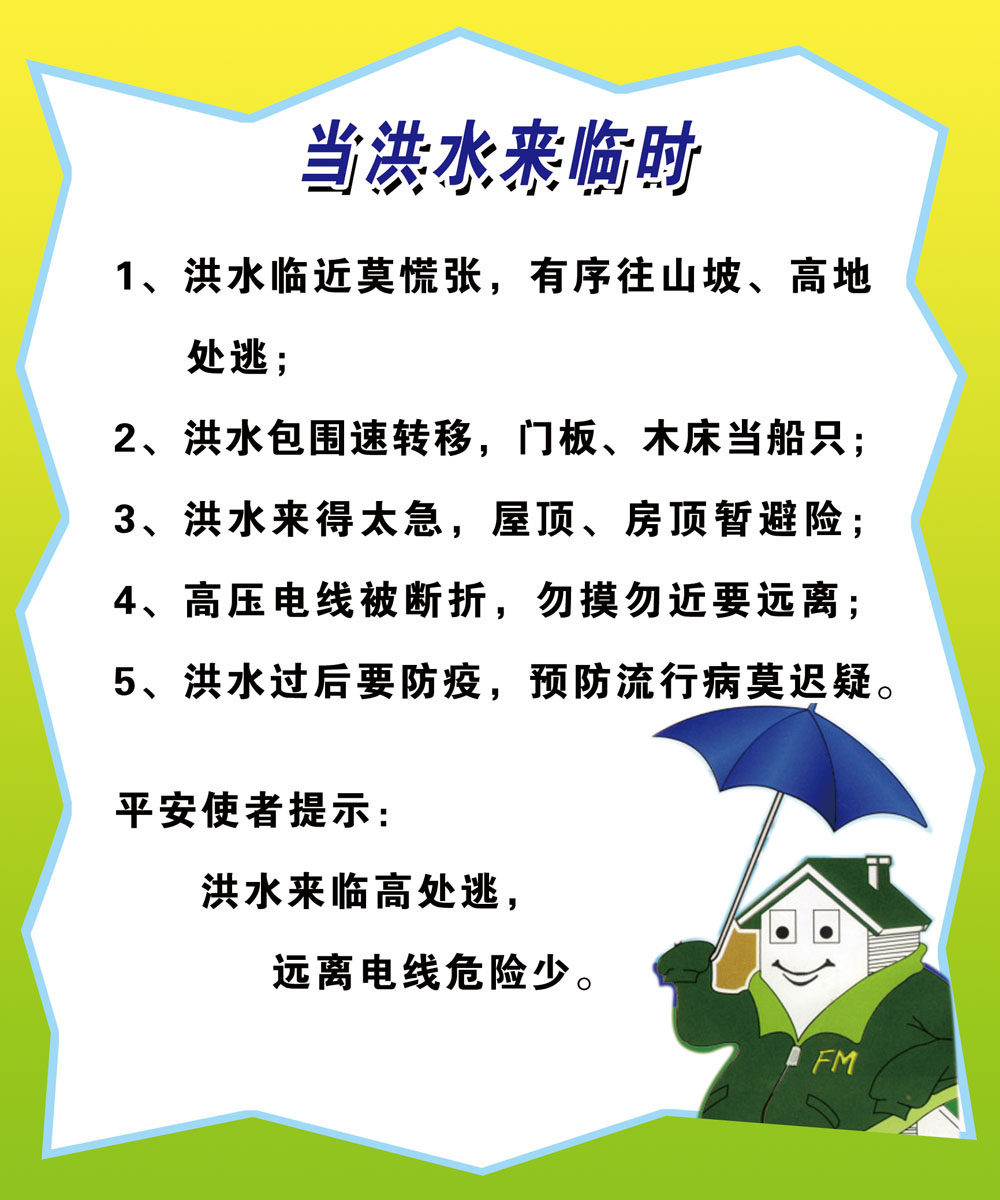 海报印制523设计展板素材187当洪水来临时自救定制