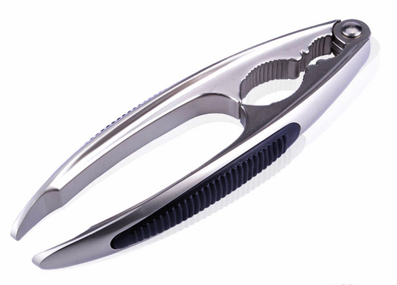 家用快递碎壳核桃钳防滑核桃夹螃蟹坚果夹 锌合金山核桃开壳工具