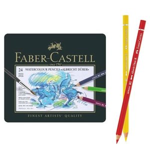 德国辉柏嘉 墨绿色铁盒装24色水溶性彩色铅笔 彩铅艺术家（包邮）