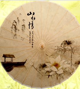 油纸手动旗袍吊顶古装摄影长柄
