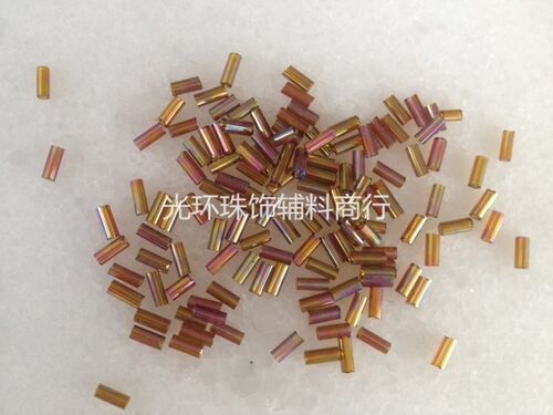 diy辅料幻彩咖啡色珠管
