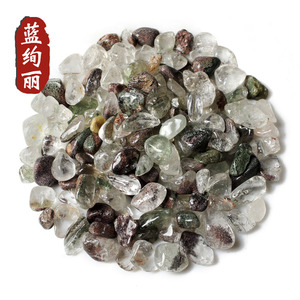 蓝绚丽绿幽灵碎石 铺鱼缸散石 鱼缸造景铺底石 装饰材料