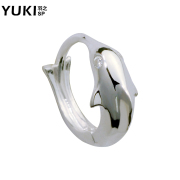 YUKI925 white fungus nails male Korean version designed to single out the Dolphin lover earrings tide men''s girl