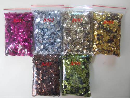 DIY手工珠片 6mm凹形手缝珠片*银底亮片*12色入/diy散片