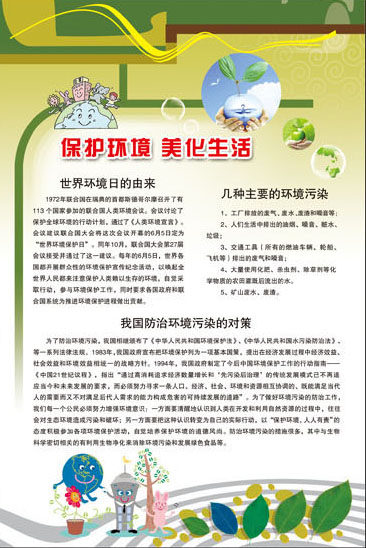 624海报印制海报展板素材639环保保护坏环境美化生活