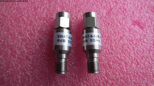 DC-6GHz 6dB 2W SMA接头 RF 射频微波同轴固定衰减器 带测试图片