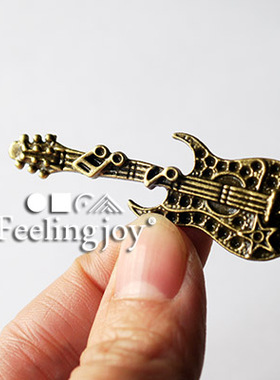 1:12 BJD娃娃配件模型 dollhouse迷你场景食玩 复古金属吉他贝斯