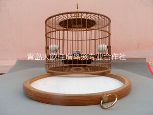 大欧鸟笼抛光原色紫竹靛颏红子绣眼圆笼活底带抽屉半成品成品竹笼
