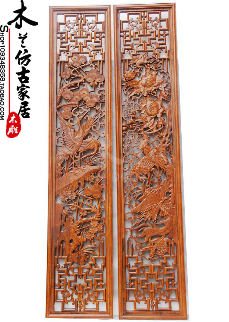 Dongyang Wood Carging Carging Ecring Carp, Carp, Lotus, Full Garden, Danfeng Chaoyan