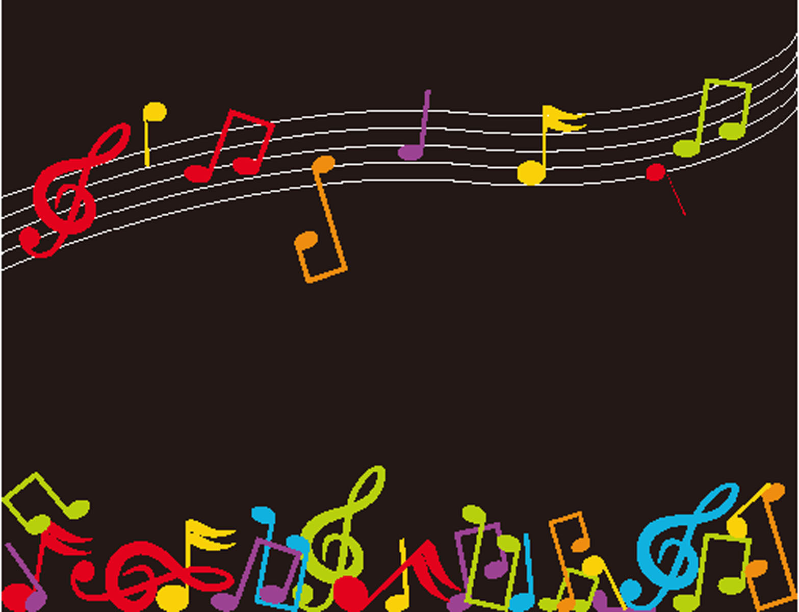 海报印制496设计展板素材11彩色音符与五线谱定制