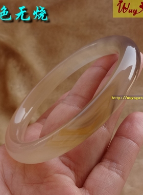 无烧天然圆条玛瑙手镯女款民族风