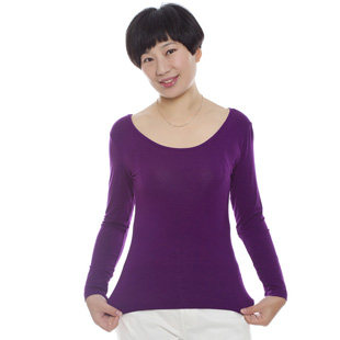 免邮大号码秋装上衣胖mm妈妈莫代尔修身大低领女式长袖t恤打底衫
