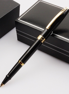 美国 犀飞利sheaffer 2013洒脱黑杆金夹/银夹宝珠笔/签字笔黑色芯