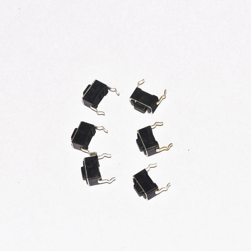 佐田|轻触按键开关 3*6*4.3MM黑色/进口立式2脚(200个)