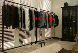 欧式铁艺服装架挂衣架水管货架落地式女装店衣服组装展示架龙门架