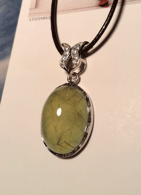 天然水晶葡萄石项链坠，椭圆 形项链坠012|msdalam kategori Aksesori/Barang Kemas Fesyen, loket/loket - dari Buy2taobao.com untuk memberikan perkhidmatan ejen Taobao profesional membeli