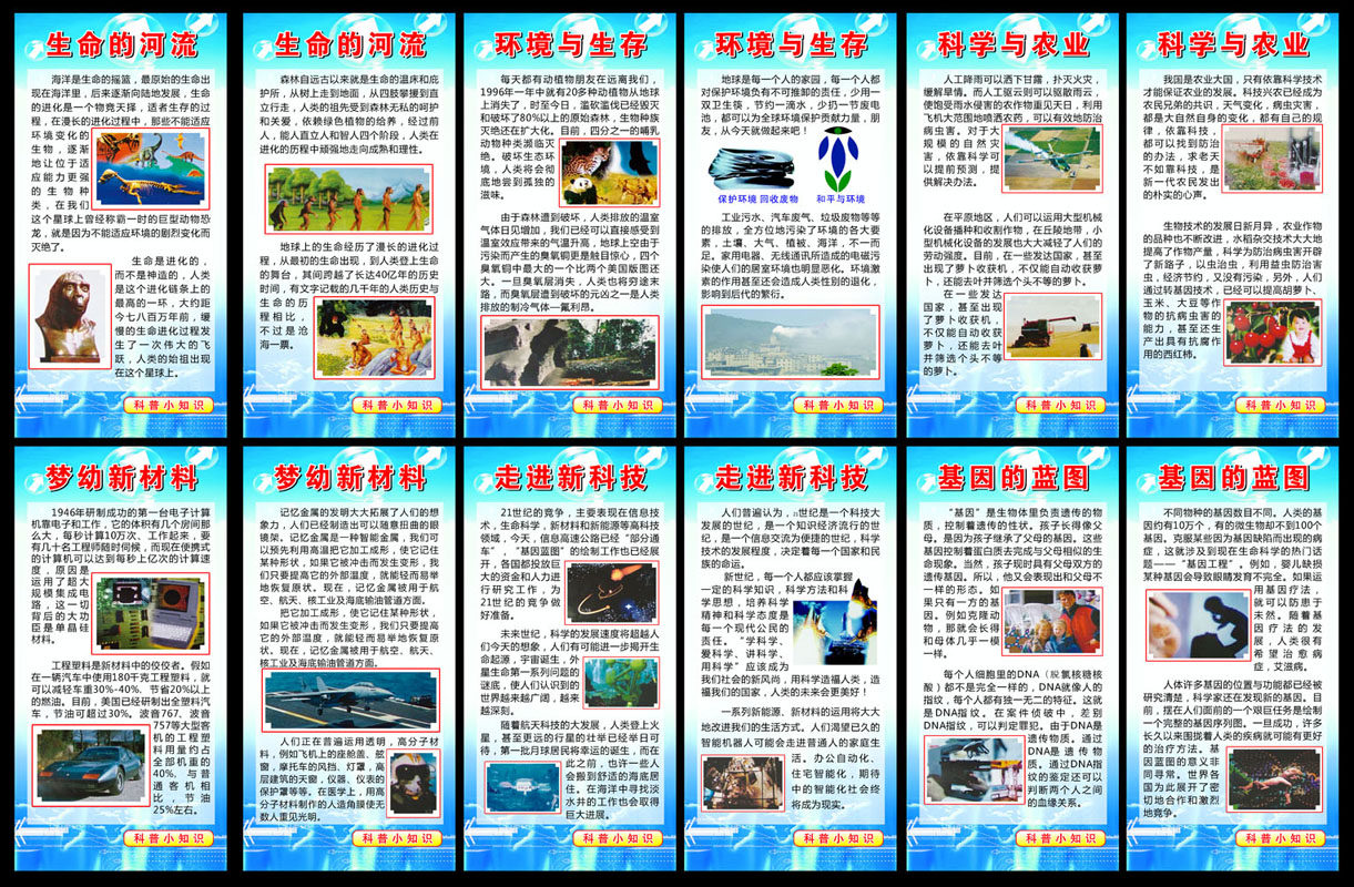 621海报印制海报展板素材545科技进步科普知识