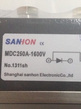 三宏牌SANHON二极管模块 MDC250A/1600V