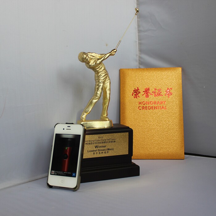 高尔夫奖杯定制 高尔夫总杆奖杯 净杆奖杯 高尔夫金属奖杯 包邮