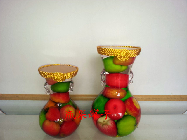 婚庆礼品/装饰玻璃工艺品仿真水果油瓶/创意家居饰品餐厅装饰