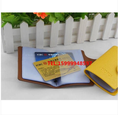 时尚名片册卡包 男女式 皮质斜纹卡包 韩国银行卡片包名片夹 盒装